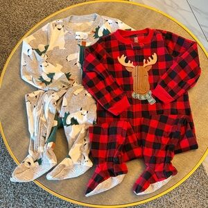 NWOT Carter's Fleece Full Zip Onsies Pajamas